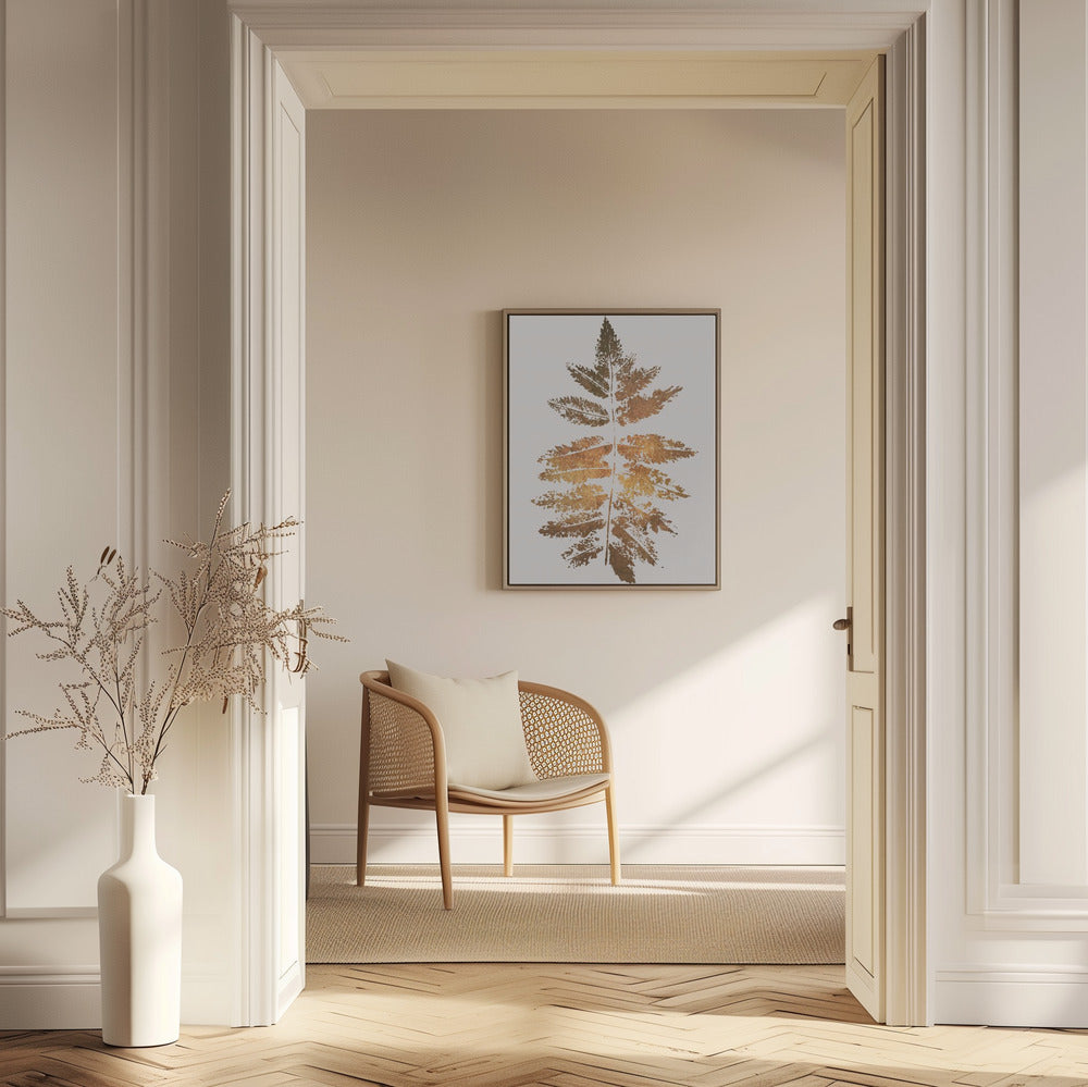 Oak Leaf Print Gold | Poster
