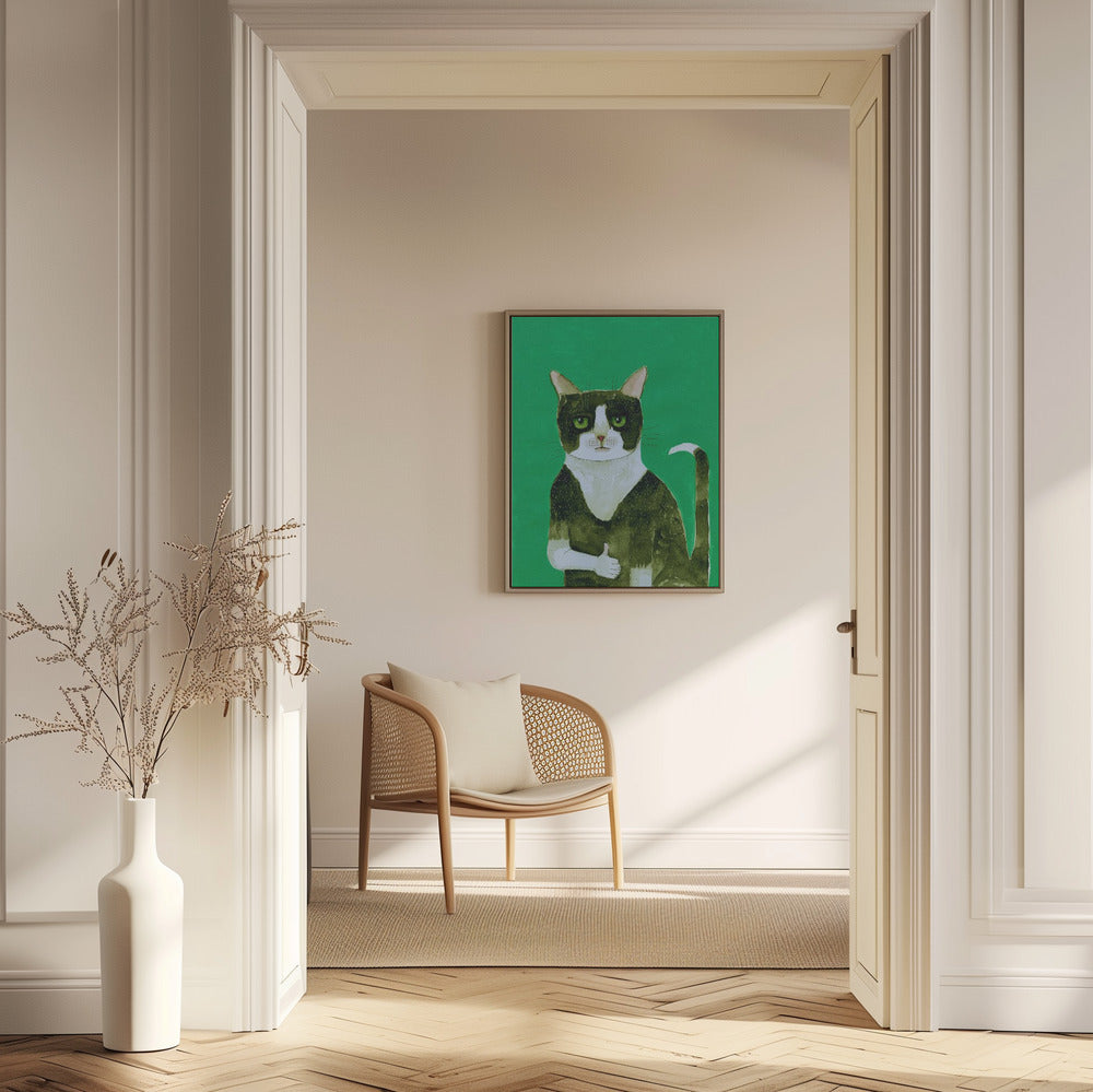 Tuxedo Cat Thumbs Up | Poster