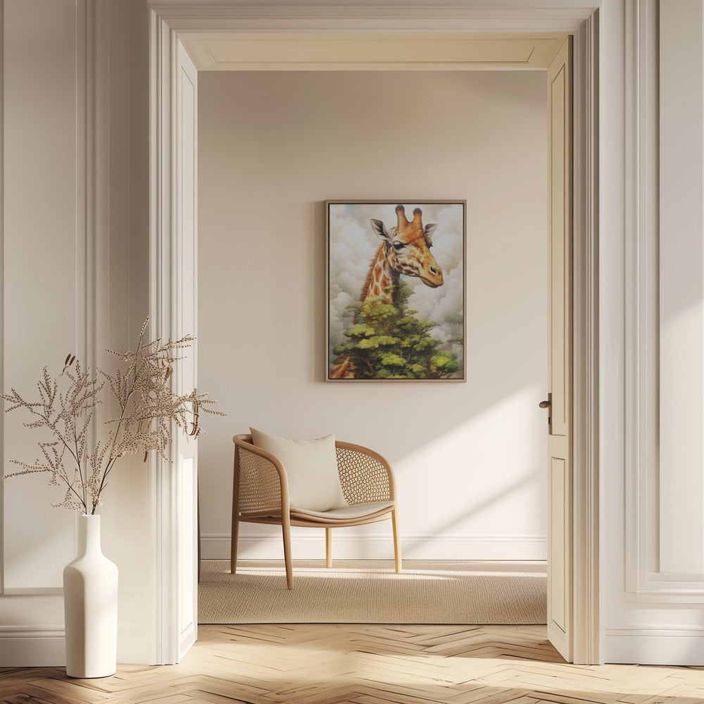 Giraff i akvarell | Djurkonst | Poster
