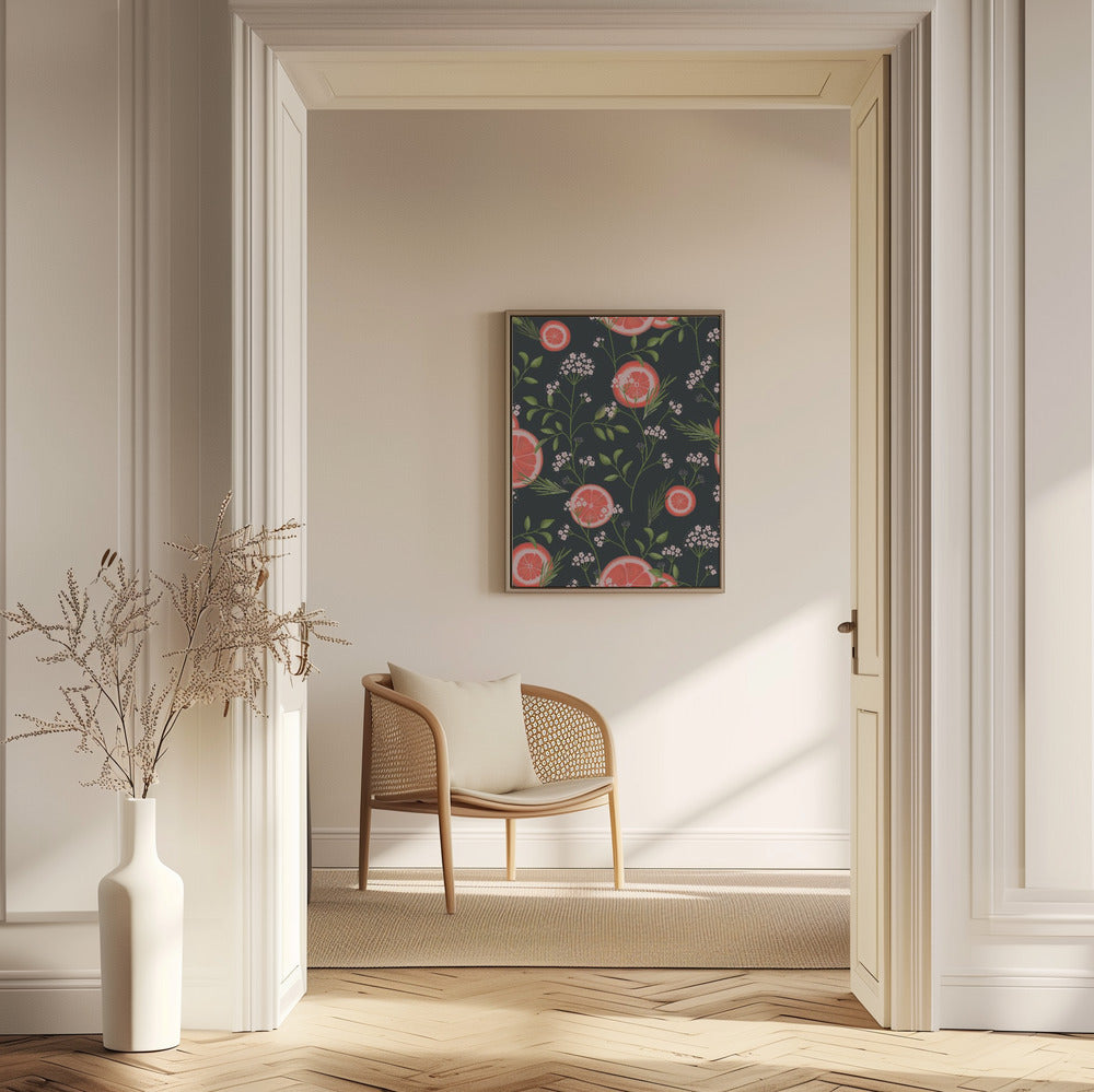 Elderflowers and Oranges Black 2 | Poster