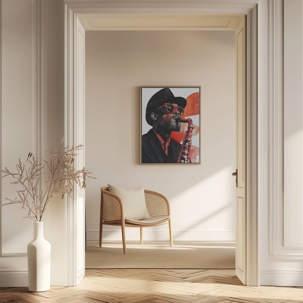 Saxophonist music art | Poster