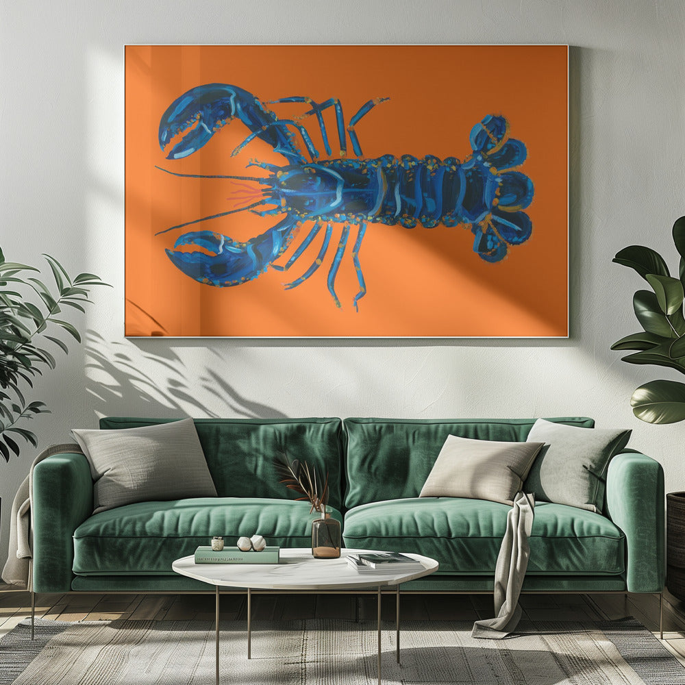 Kreeft op sinaasappel | Canvasprints