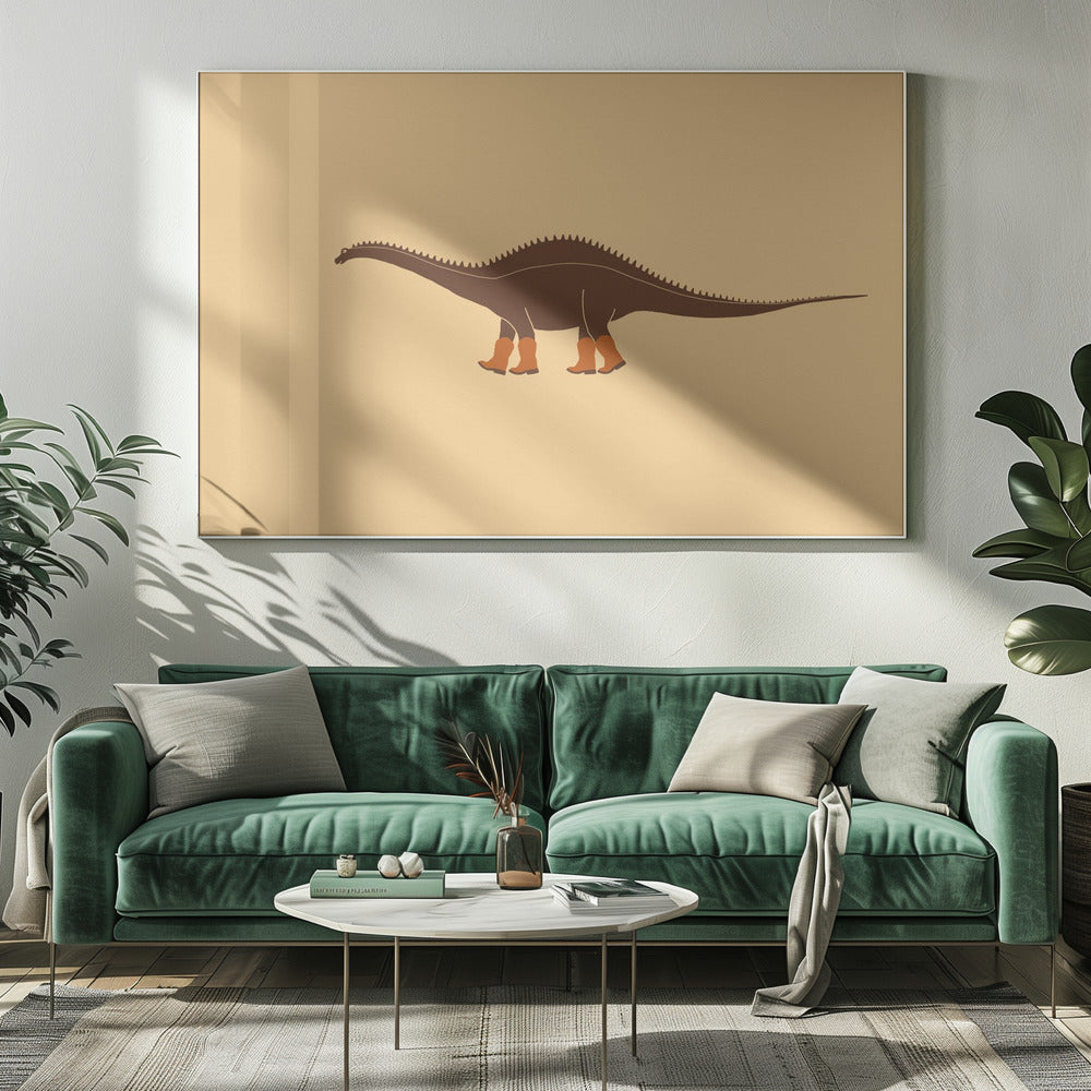 Rebbachisaurus Reba, cowgirl-dinosauren, tekstur | Lerretsbilder