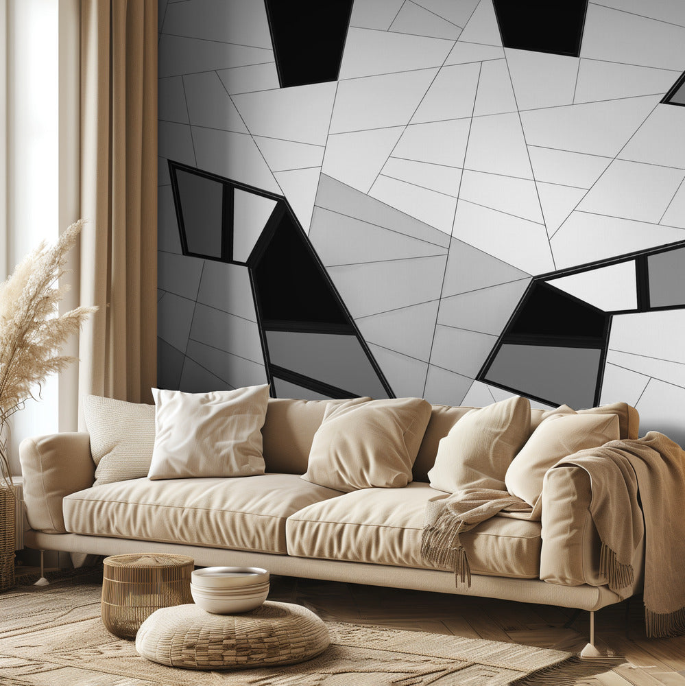 Puzzel van lijnen | Fotobehang