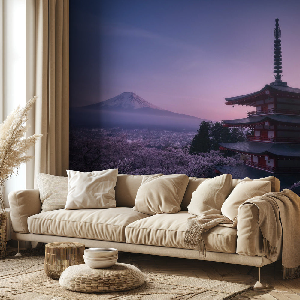Monte Fuji Sakura | Carta da Parati Fotografica