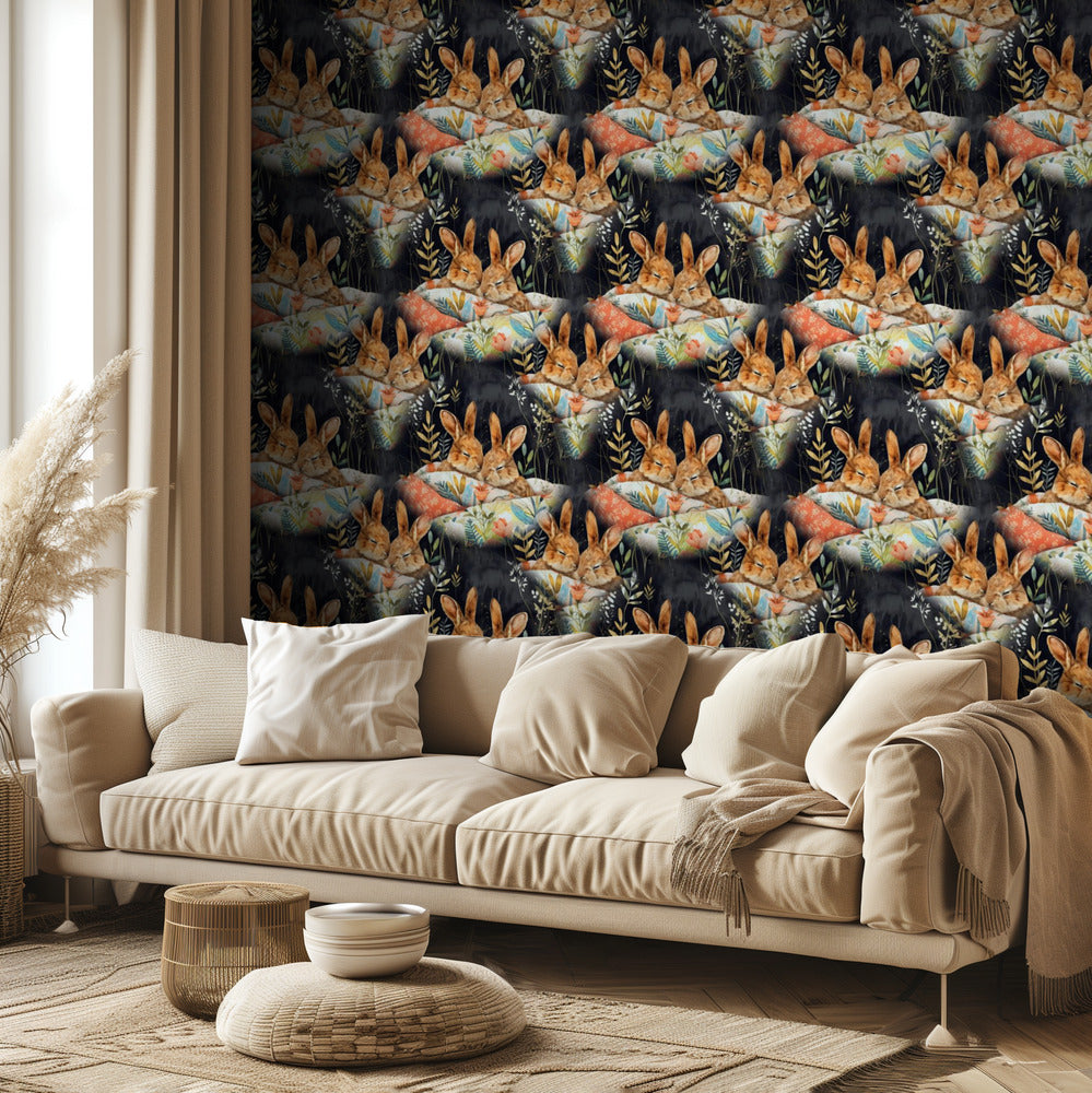 Pattern 9 bunnies | Wallpaper
