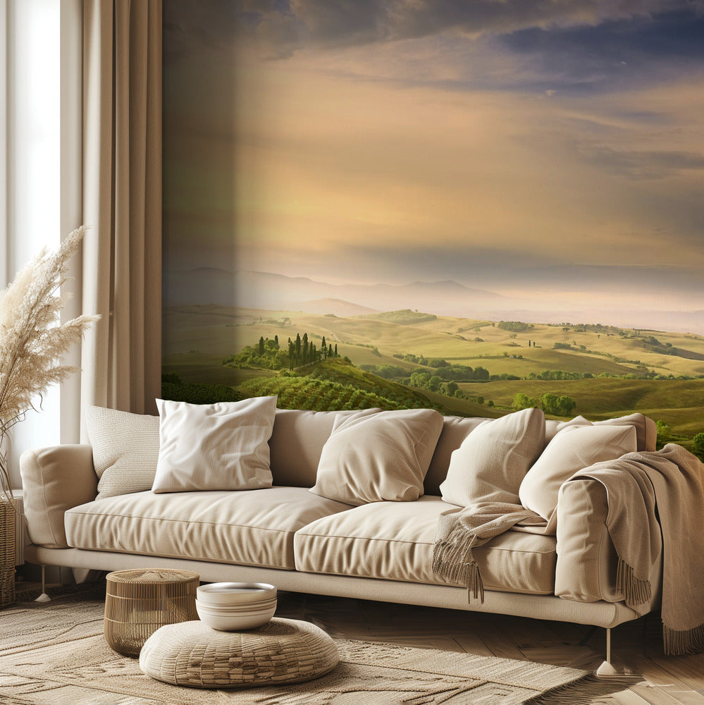 Podere Belvedere's Sunrise | Carta da Parati Fotografica