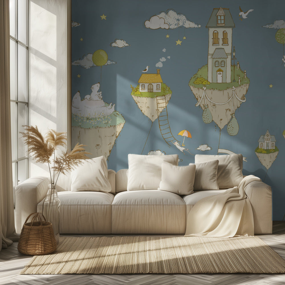 Pływające wyspy_NightBlue | Fototapeta