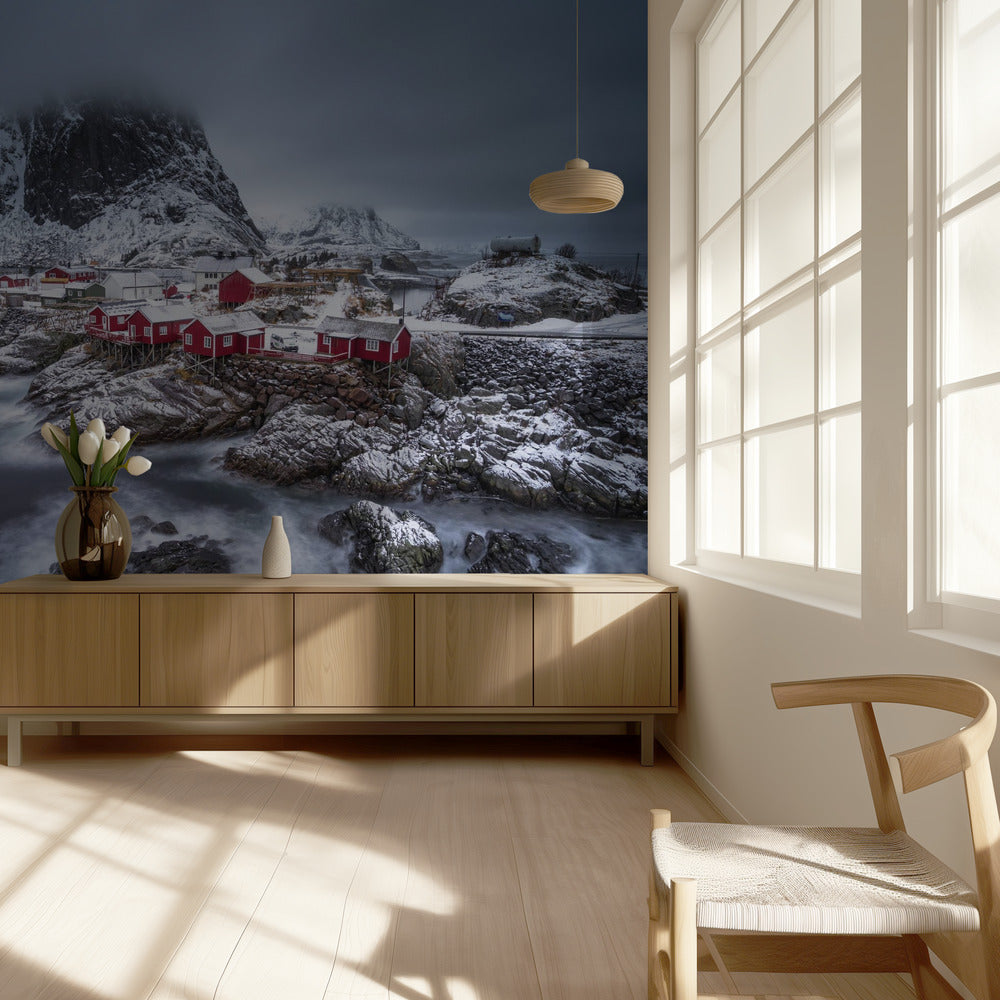 îles Lofoten en hiver | Papier Peint Photo