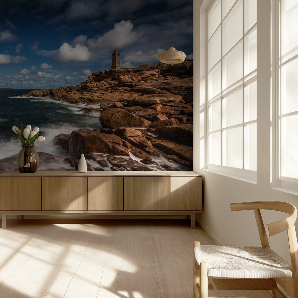 Il faro di Ploumanac'h | Carta da Parati Fotografica