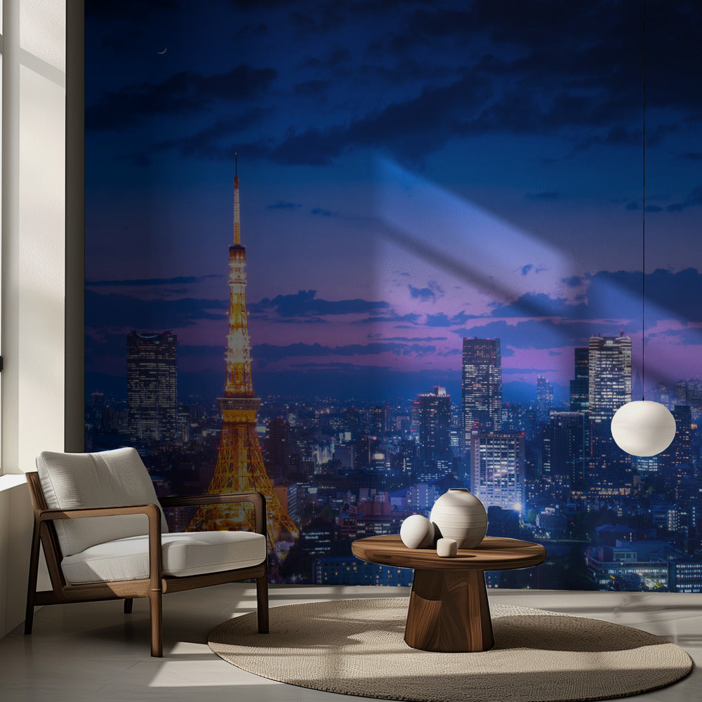 Vista notturna di Tokyo | Carta da Parati Fotografica