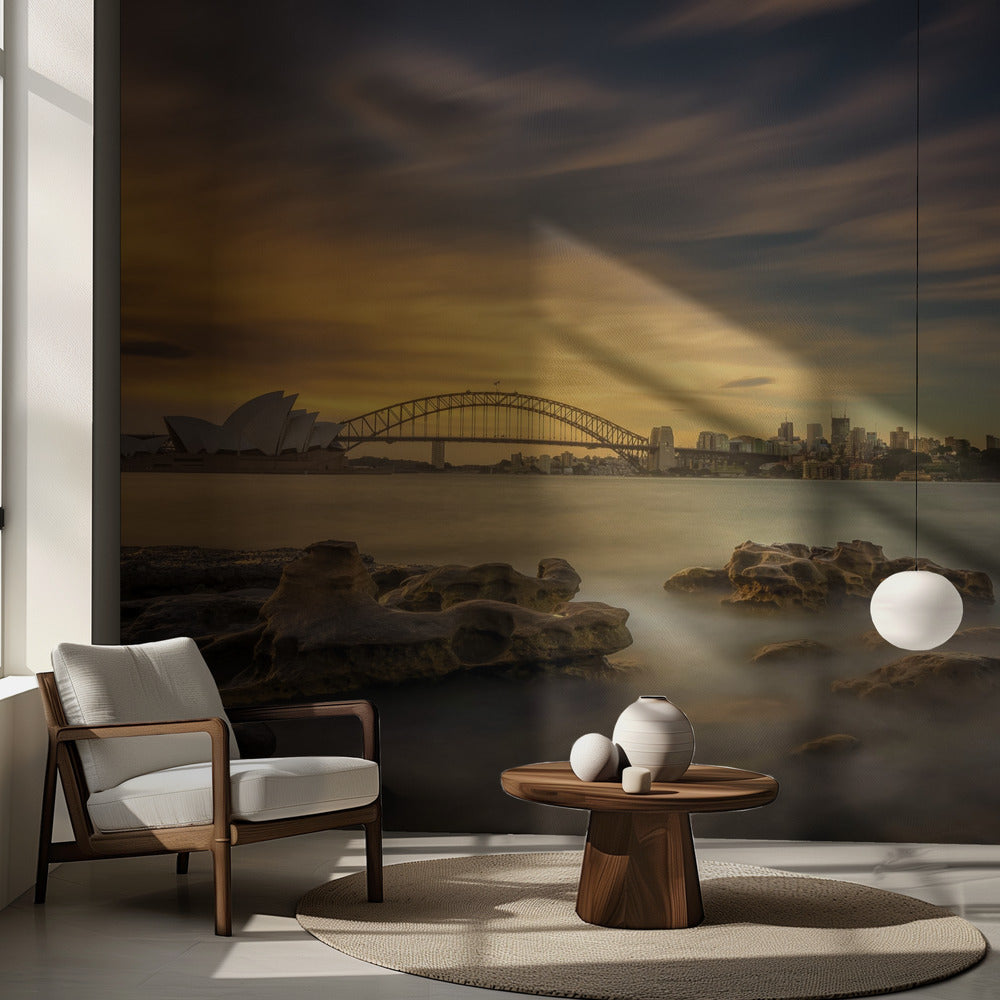 Zonsondergang bij het Sydney Opera House | Fotobehang
