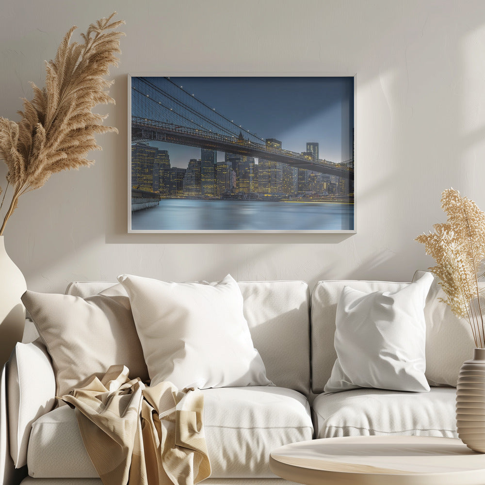 New York - Blå time over Manhattan | Plakater - Kunsttryk