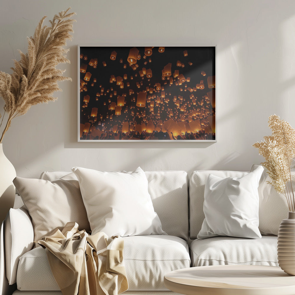 Linternas flotantes | Posters - Impresiones de Arte