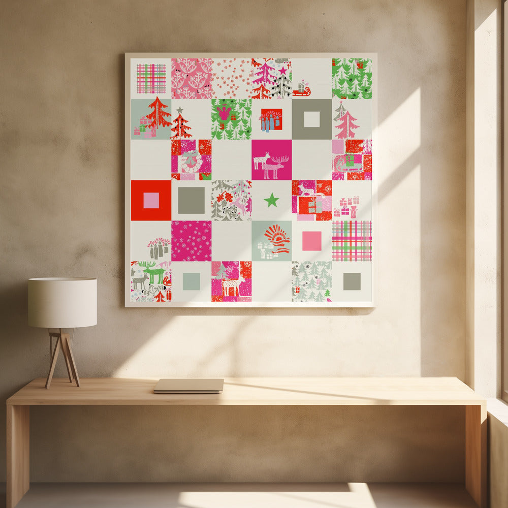 X-Mas Winter patchwork pattern | Poster