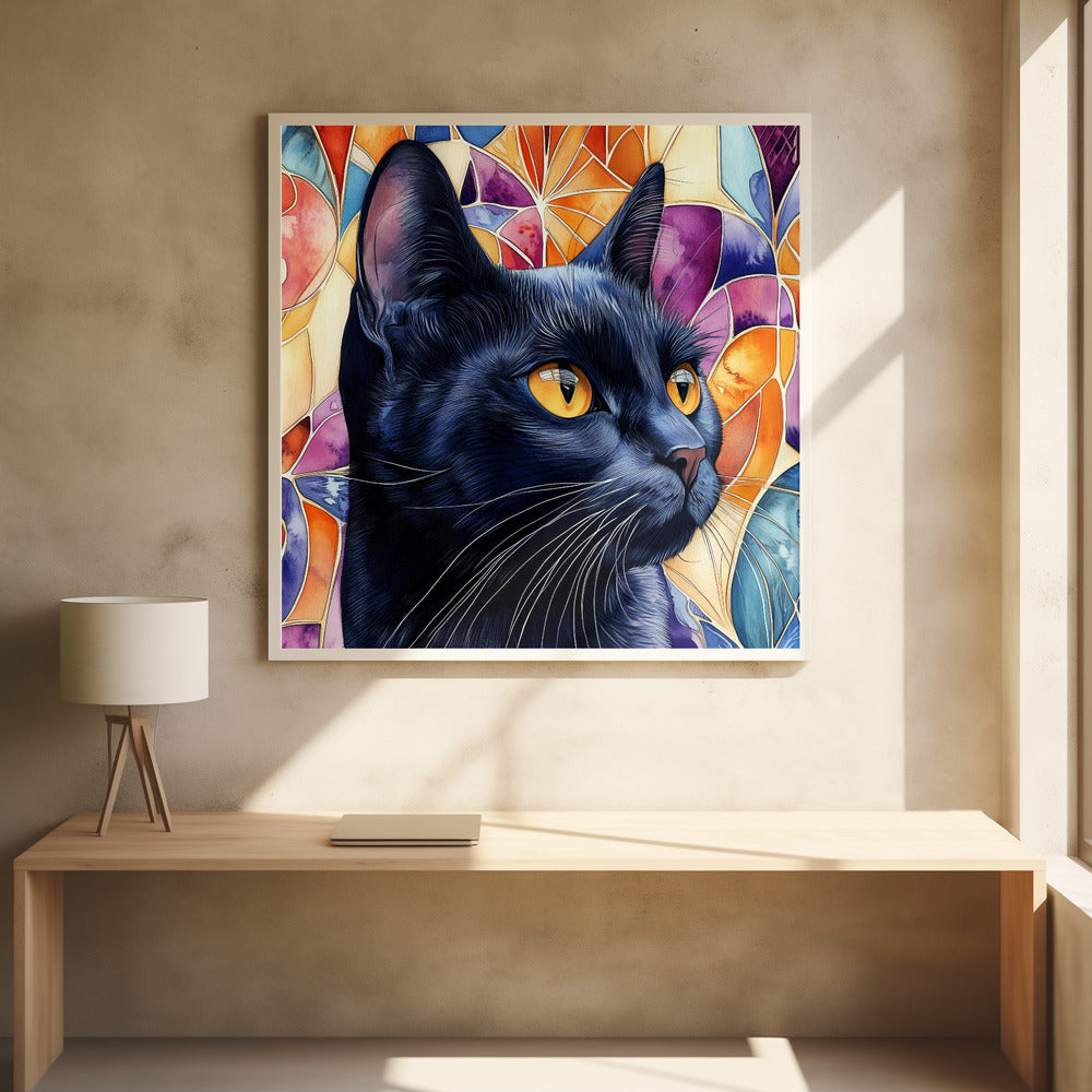 Svart katt Rocky | Poster