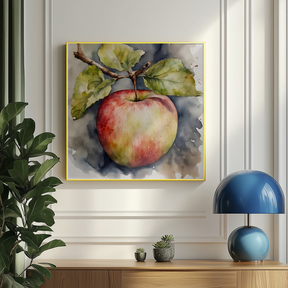 Äpple, akvarell | Poster