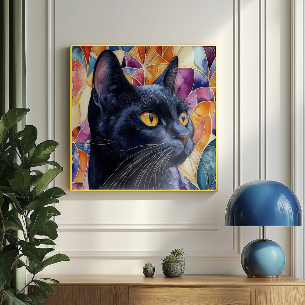 Svart katt Rocky | Poster