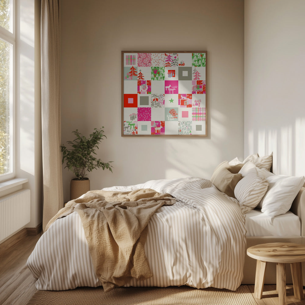 X-Mas Winter patchwork pattern | Poster