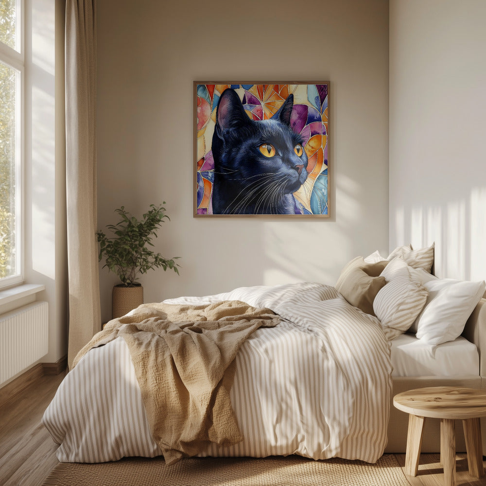 Svart katt Rocky | Poster