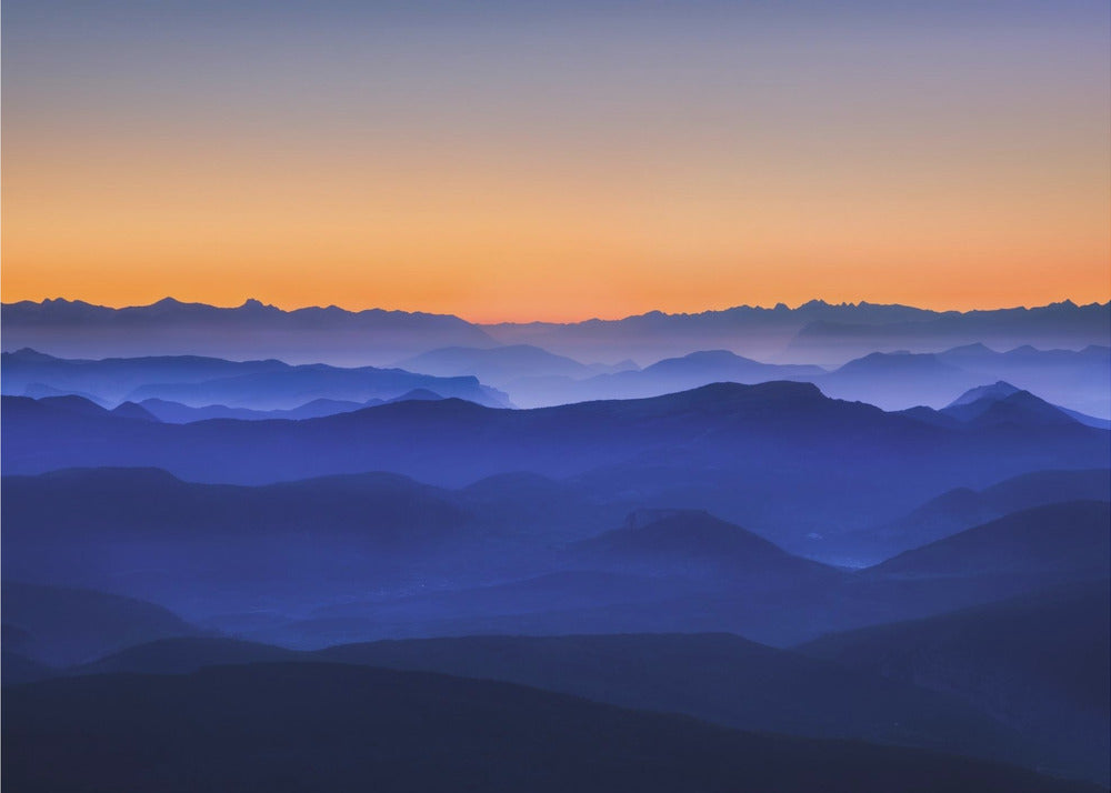 Montagne Nebbiose | Carta da Parati Fotografica