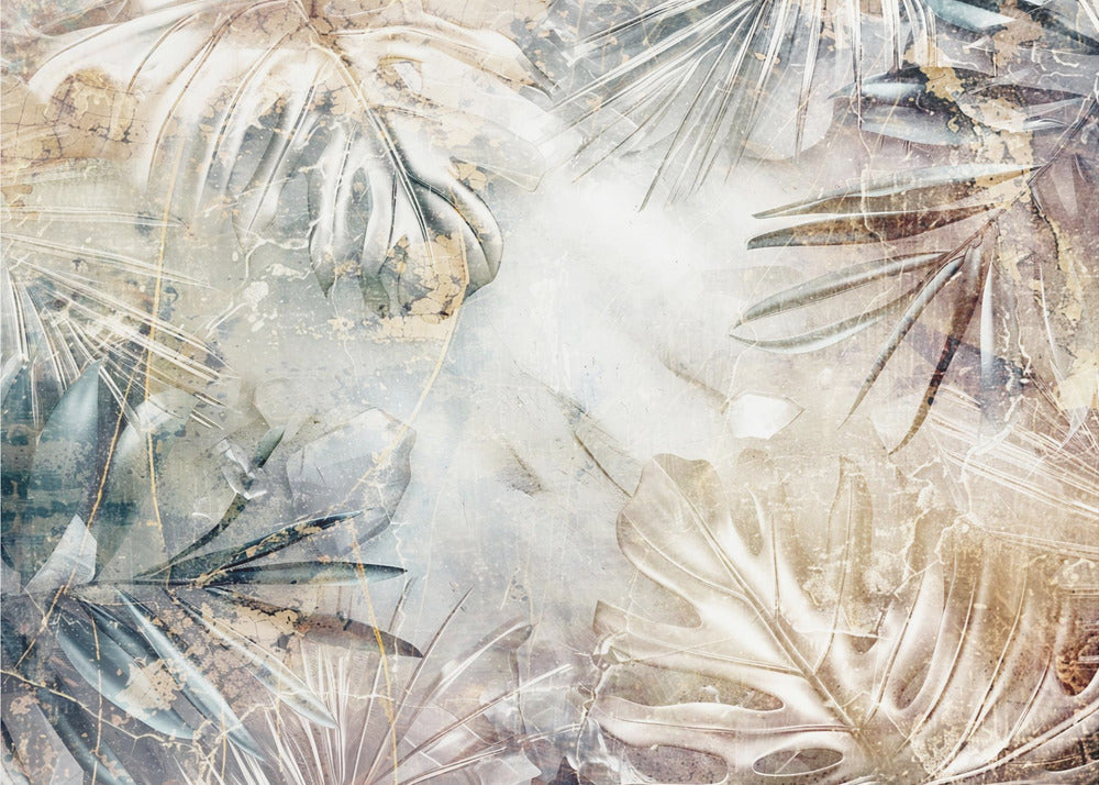 Foglie Illustrazione d'arte floreale 02 | Carta da Parati Fotografica