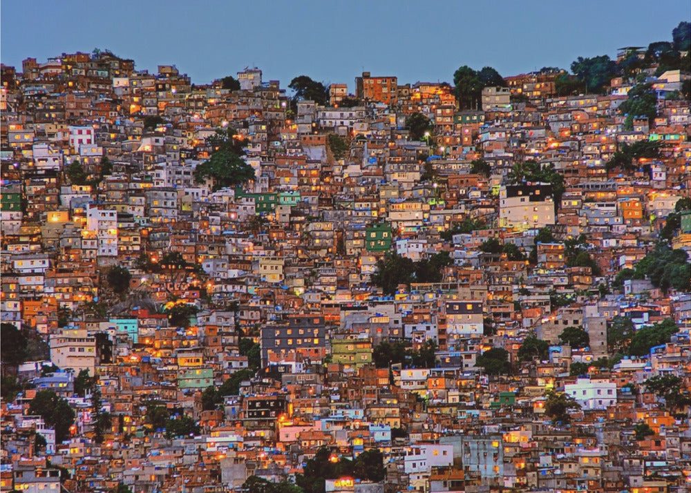 Natten i Rocinha Favela | Fototapet