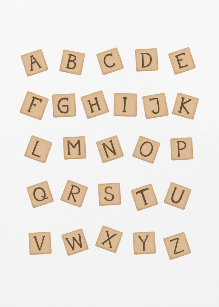 Blocs de bois ABC | Tableaux sur Toile