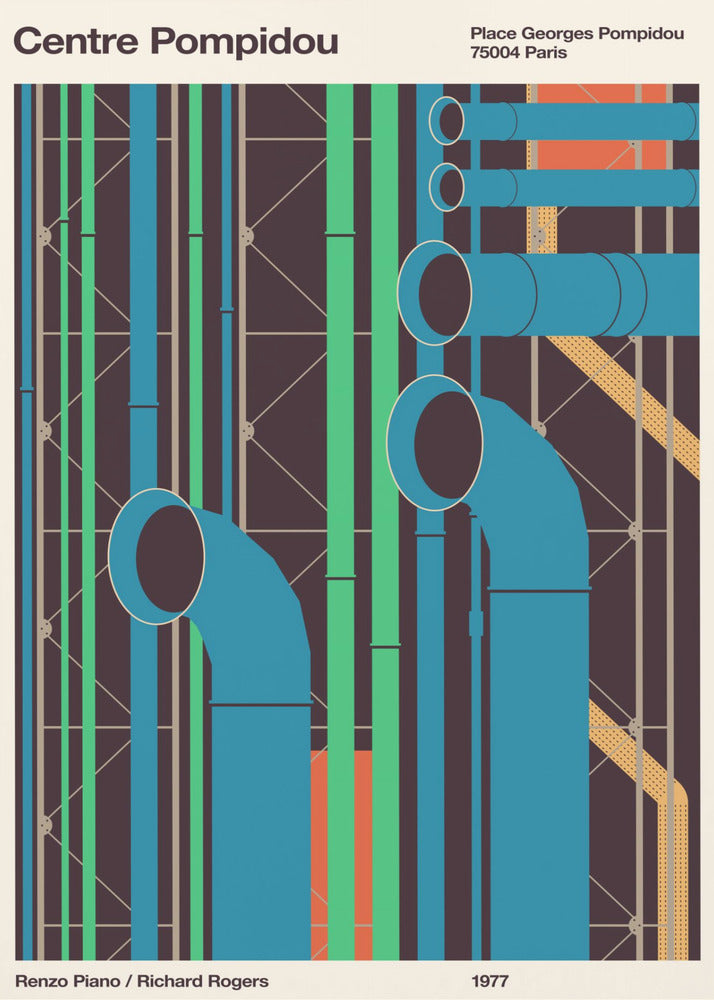 Centro Pompidou | Stampe su Tela