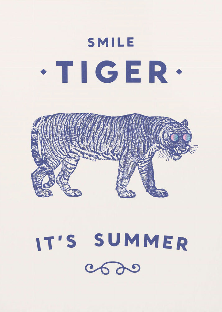 Tigre sorridente | Stampe su Tela