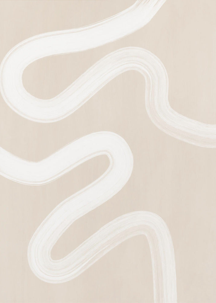 Beige enlinjeteckning | Canvas