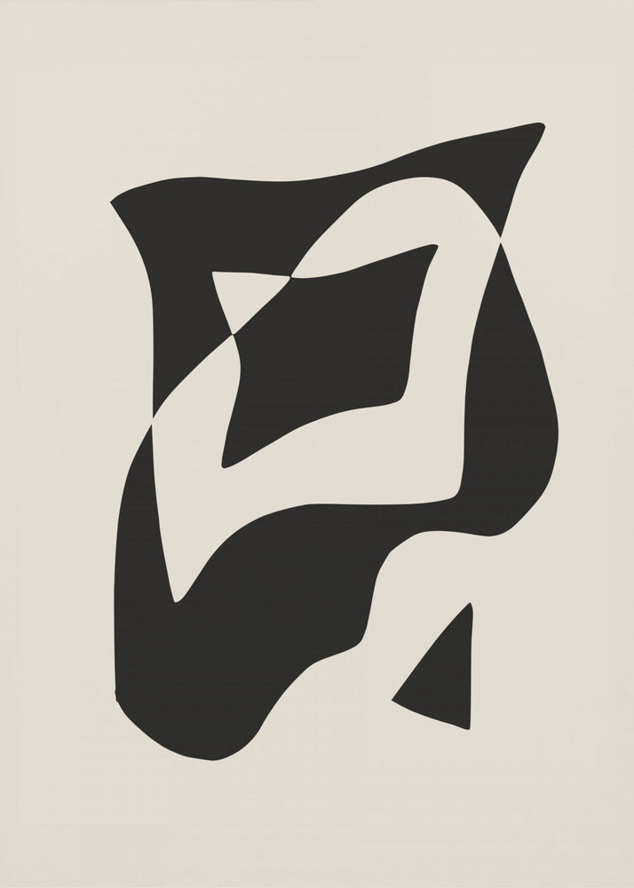 Composizione geometrica audace in bianco e nero | Stampe su Tela