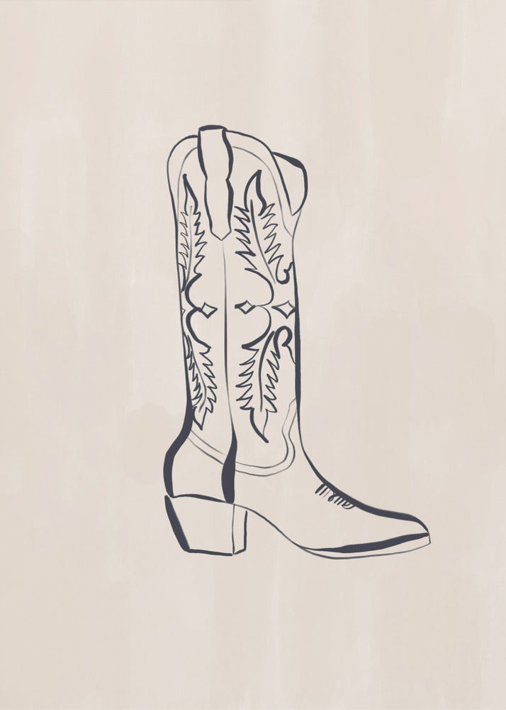 Bottes de cowboy par Ivy Green Illustrations | Tableaux sur Toile
