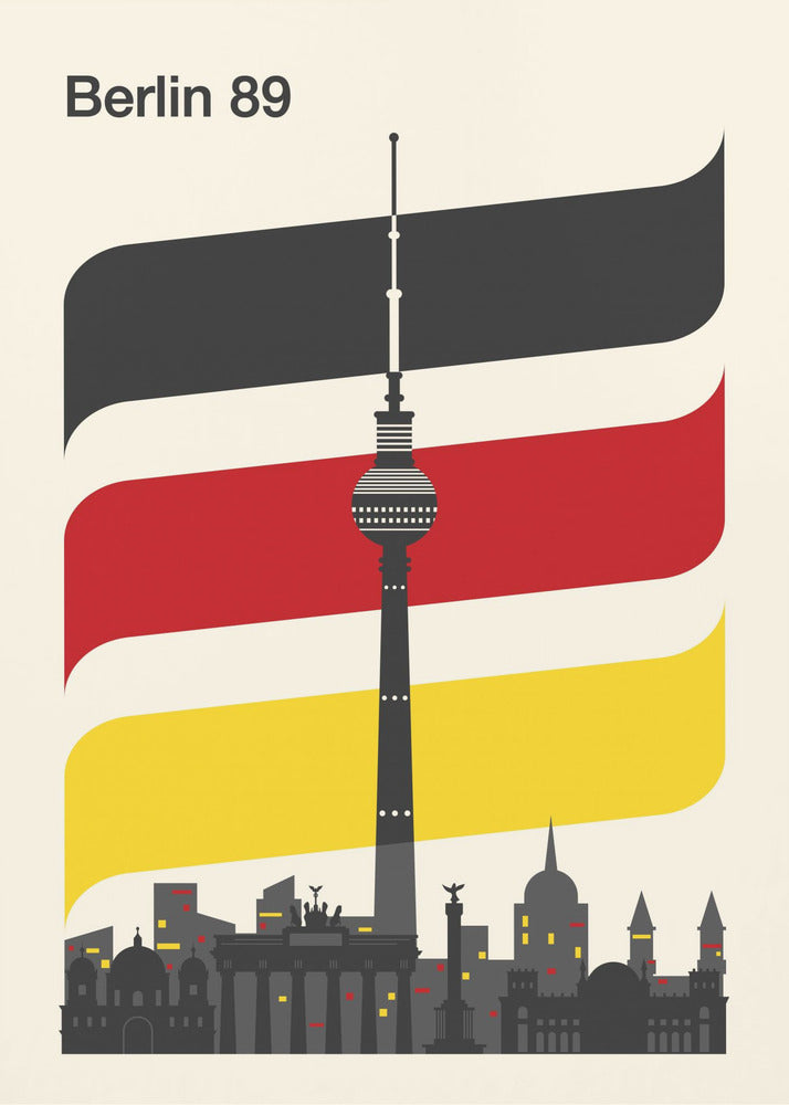 Stampa di viaggio retrò di Berlino | Stampe su Tela