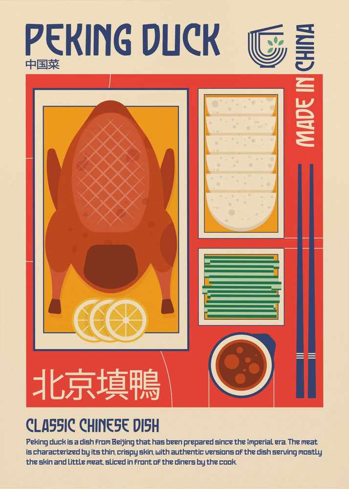 Impresión de comida japonesa de pato pekinés | Impresiones en Lienzo