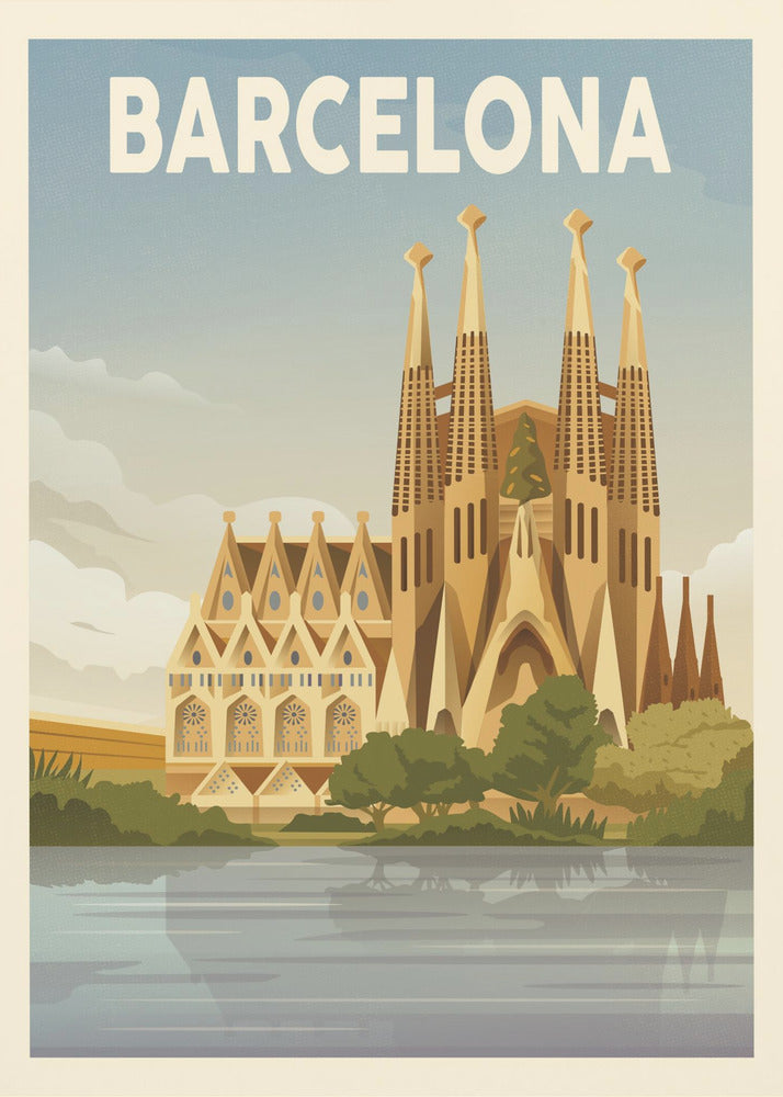 Stampa di viaggio a Barcellona | Stampe su Tela