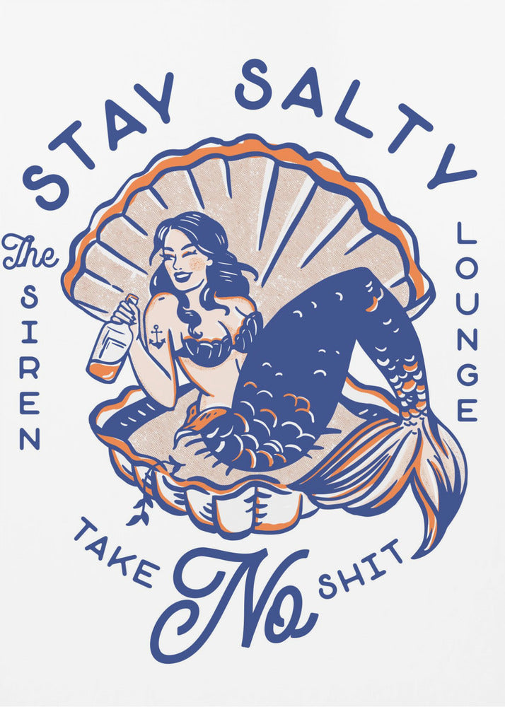 Stay Salty Siren Lounge Sirena Pin-Up | Impresiones en Lienzo