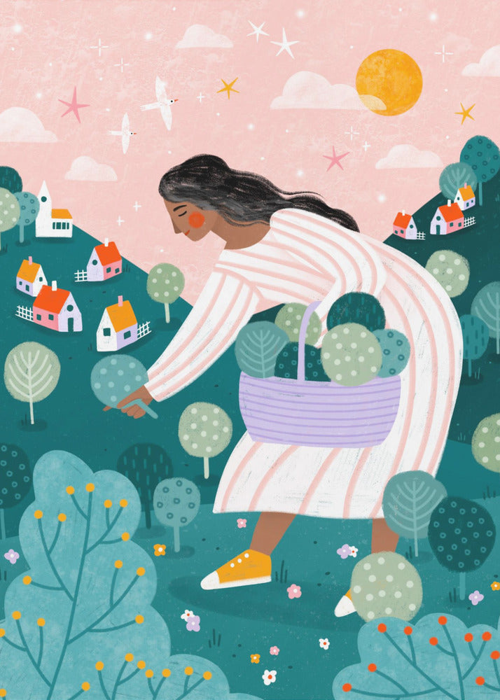 A Woman Tree Picking | Poster