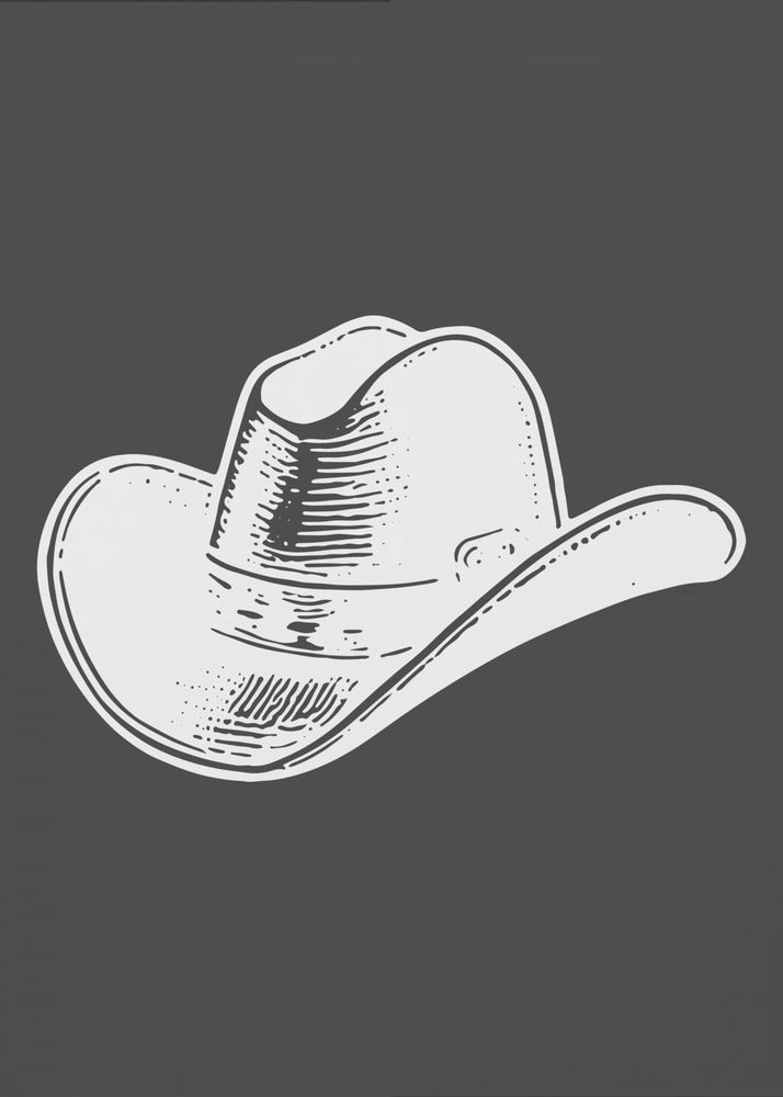 Chapeau de cowboy noir | Tableaux sur Toile