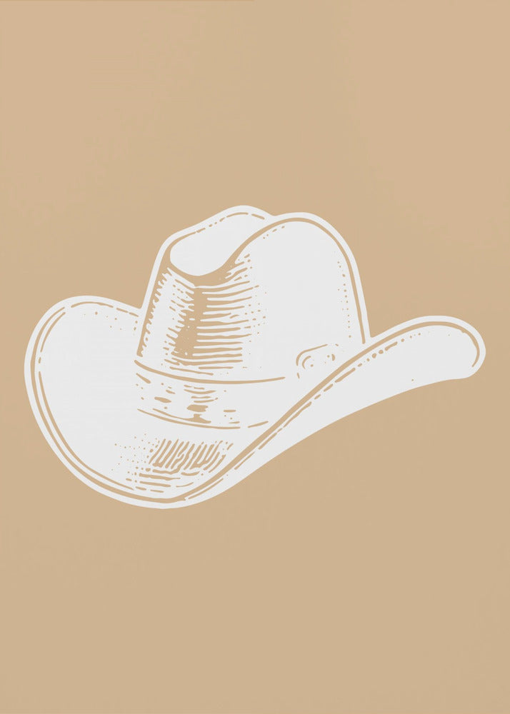 Neutral cowboyhat | Lærredsbilleder
