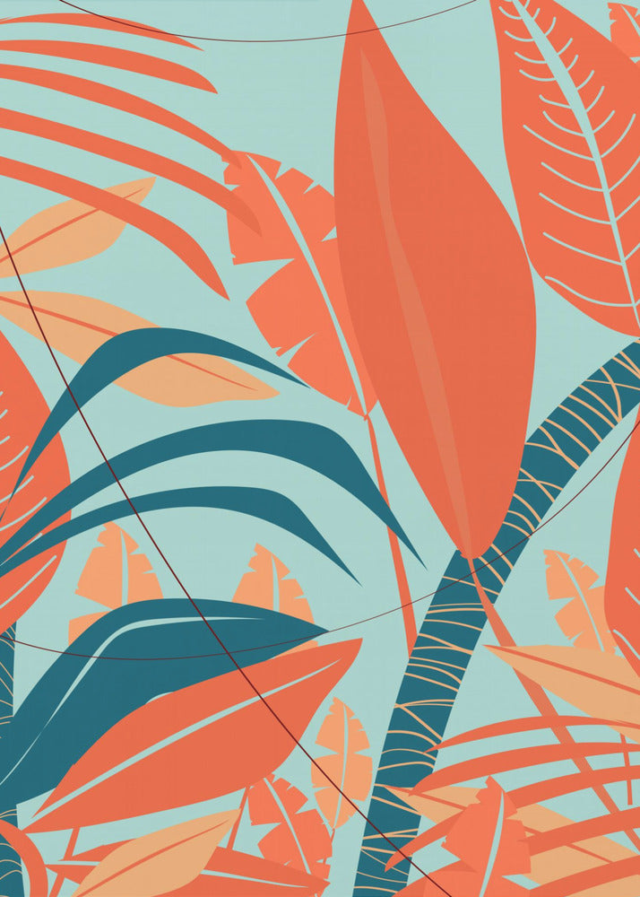 Tropical Foliage Burst | Canvas
