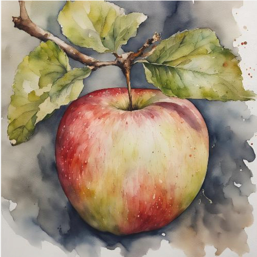 Äpple, akvarell | Poster