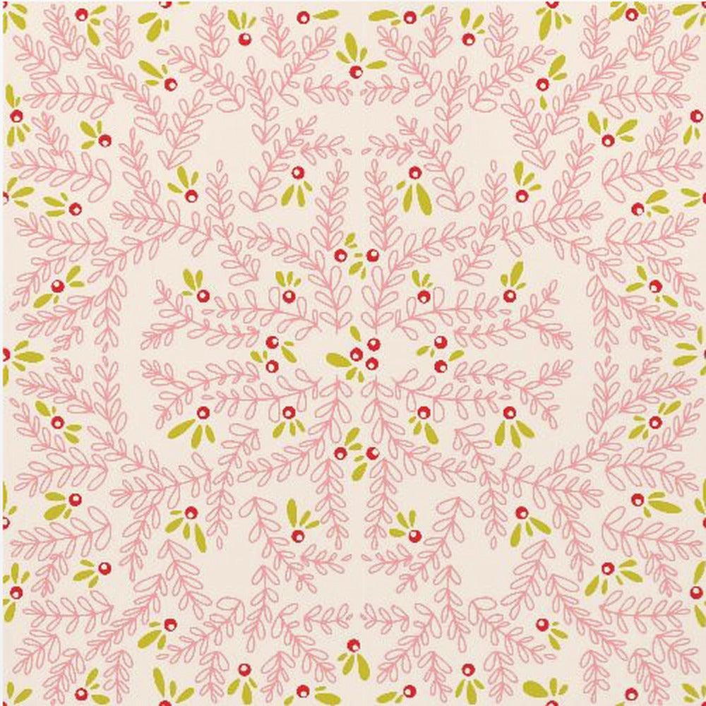 Wonderful holiday joy twigs soft pink pattern | Poster
