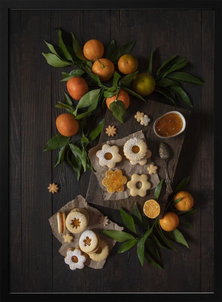 Mandarijn Linzer Koekjes | Posters - Kunstdrukken