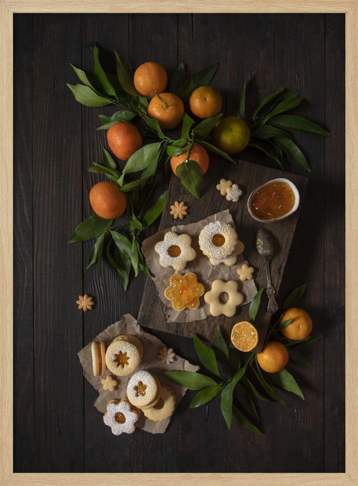 Mandarijn Linzer Koekjes | Posters - Kunstdrukken