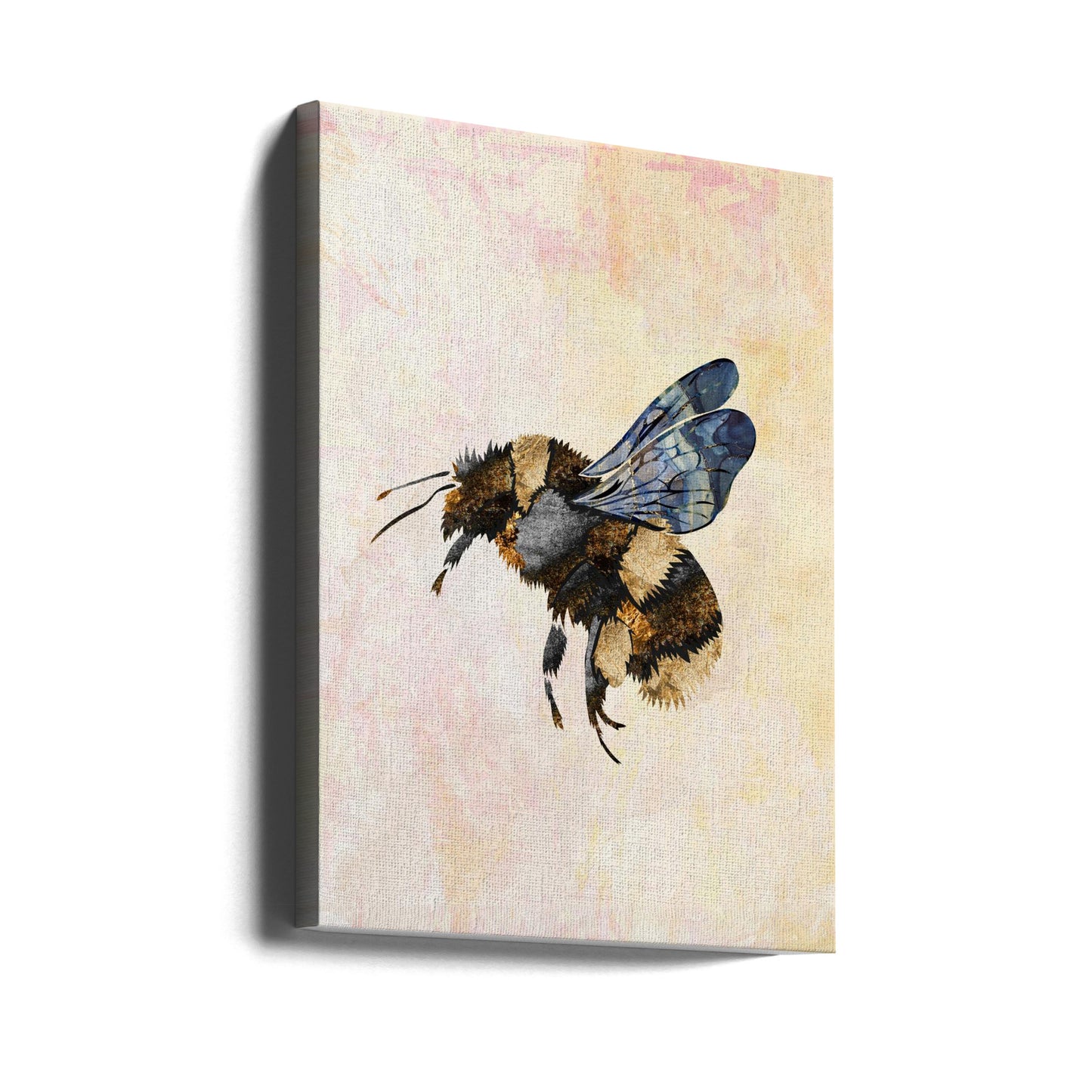 Abeille aquarelle grunge | Tableaux sur Toile