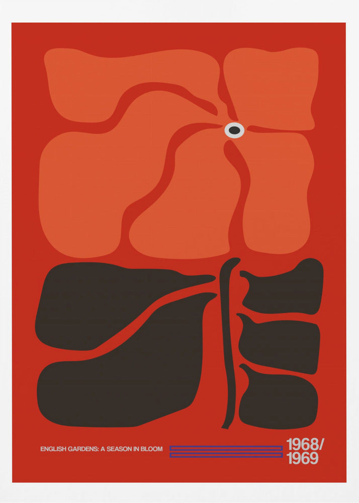 English Gardens Red/Orange | Poster