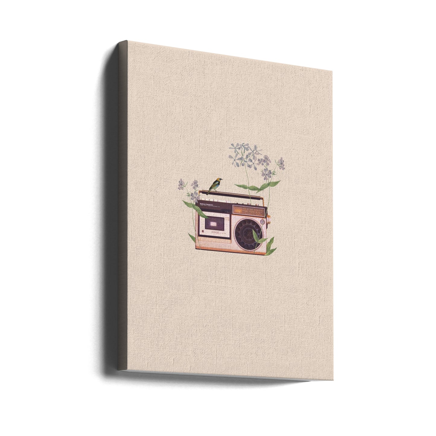 Blomster vintage radio | Lærredsbilleder