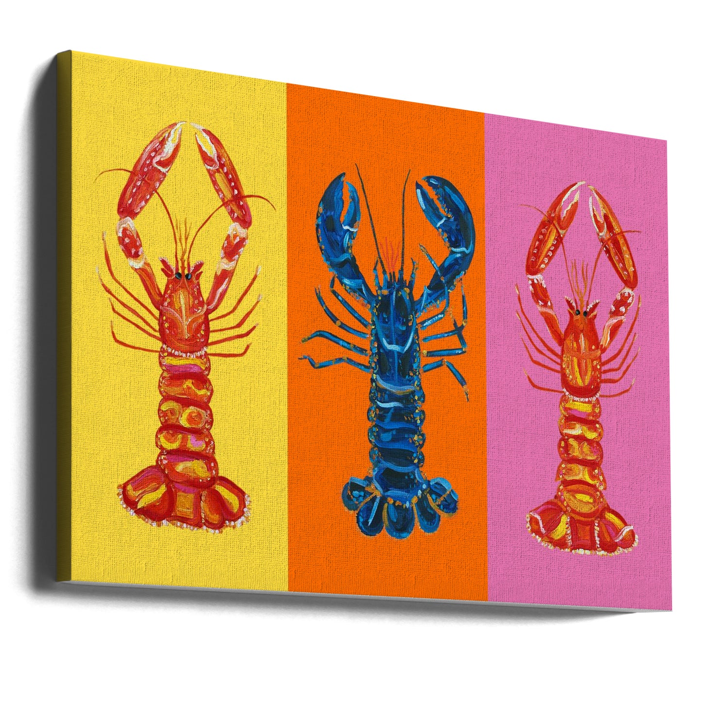 Lobster Langoustines Pop Art 3 | Tableaux sur Toile