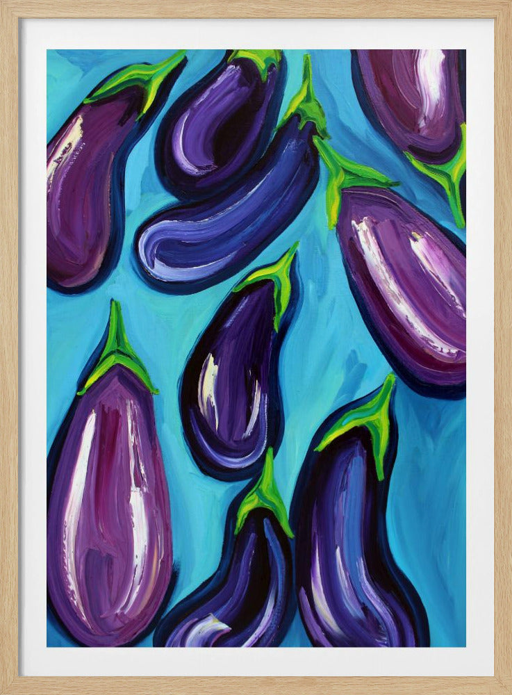 Regn Aubergine | Plakater - Kunsttryk